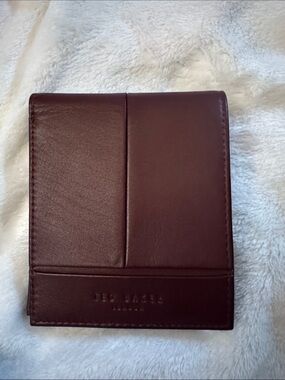 Ted Baker Deep Burgundy Leather Card Holder